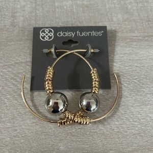 Daisy Fuentes Half Hoop Embellished Earrings